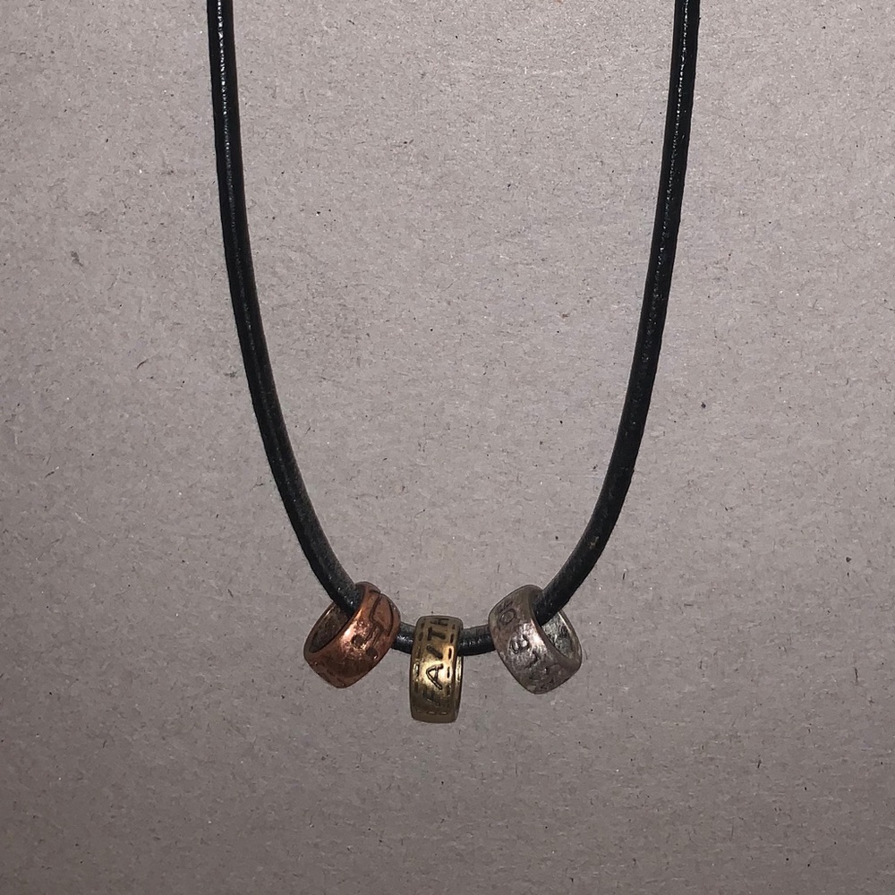 Love, Faith, Friend Circle Necklace